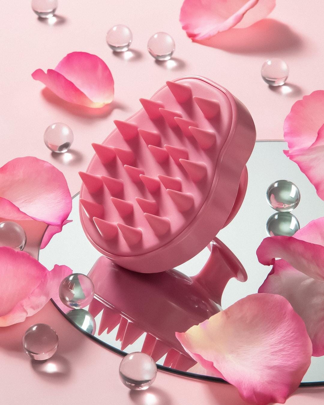 Pink Scalp Massage Brush Carvenchy